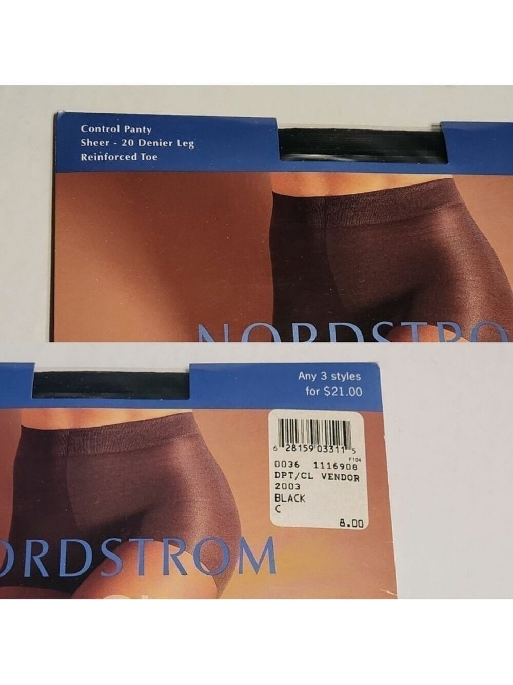Nordstrom Vintage Control Top Sheer Pantyhose Bundle Size C - Picture 5 of 9